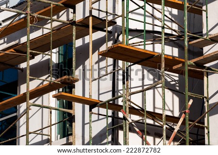 Construction site in Dubai/Unfinished Building in Dubai Marina/Dubai Marina building construction