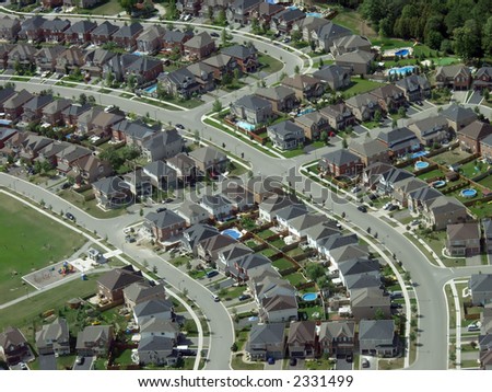 Patterns found in contemporary American suburban housing developments.