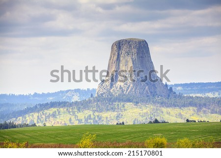 The Devils Tower National Monument, Wyoming, USA