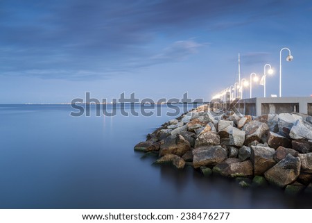 Harbor called Marina at the end of Sopot pier, Poland