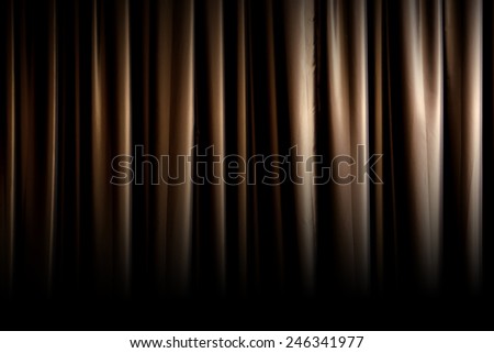 Dark gold curtain fade to black