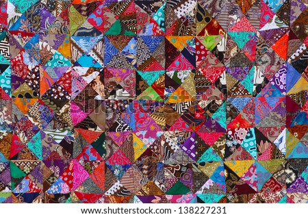 Bali, Indonesia - March 9 : Assortment Of Colourful Batik Textile, Made By Not Identified Actor, On Display And For Sale In Special Shop On March 9, 2013 In Bali, Indonesia