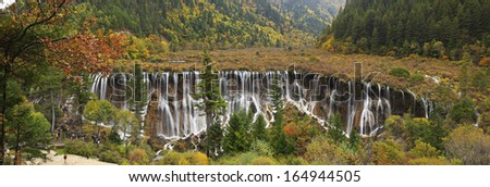 Waterfall in Jiuzhaigou national park, China