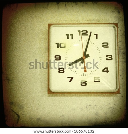 Instagram style image of an electric wall clock
