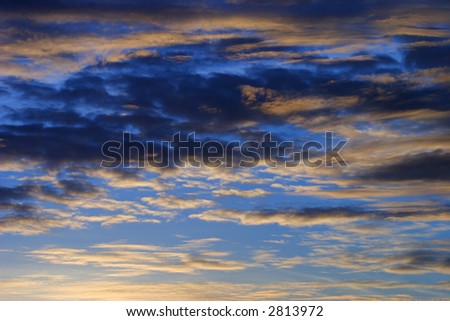 A stock image of the western sky at dusk.