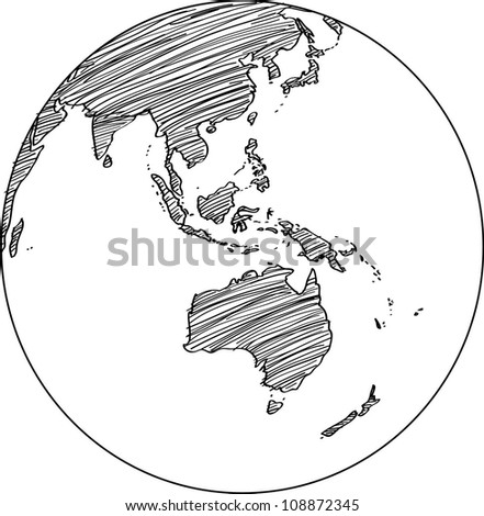 Globe Vector Line Illustrator, Eps 10. - 108872345 : Shutterstock