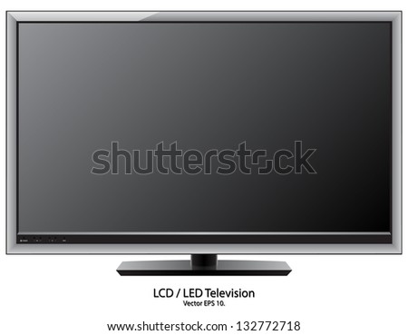 LCD LED TV Vector Illustration EPS 10 LCD LED TV Vector Illustration EPS 10