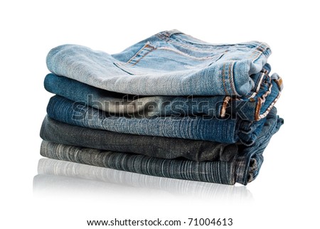 many blue denims on the white. This blue jean are very classic to ware.