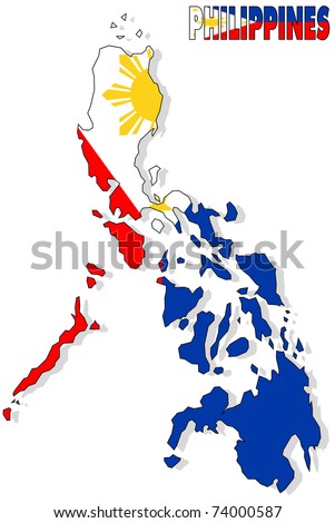 philippine flag wallpaper. stock photo : Philippines map