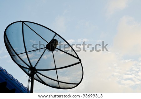 Blue sky with the Satellite dish.