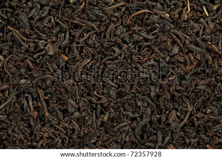 Close-up of black tea dry leaves