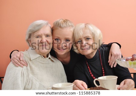 Three woman - three generations. MANY OTHER PHOTOS WITH THIS FAMILY IN MY PORTFOLIO.