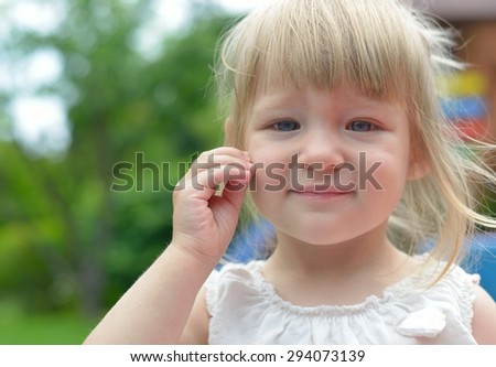 Cute little girl. Outdoors scenery. MANY OTHER PHOTOS FROM THIS SERIES IN MY PORTFOLIO.