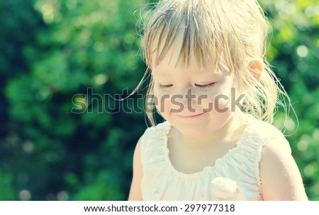 Cute little girl. Outdoors scenery. MANY OTHER PHOTOS FROM THIS SERIES IN MY PORTFOLIO.