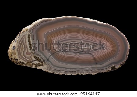 Translucent slice of a agate from Czech Republic. Natural stone texture. Color background
