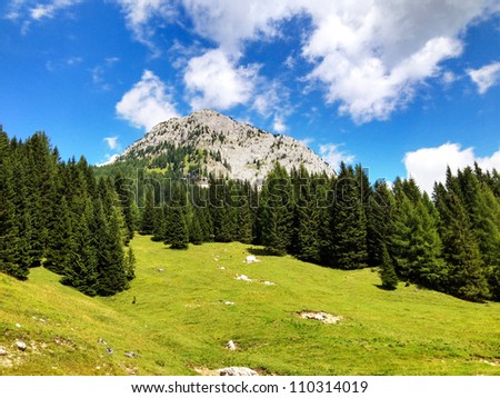 Italian Dolomites Landscape in Summer Season