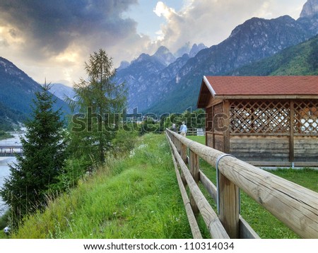 Italian Dolomites Landscape in Summer Season