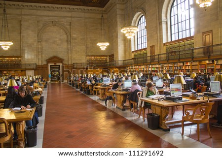 New York - Mar 11: The New York Public Library (Nypl) Is The Largest Public Library In North America And Is One Of The United States\' Most Significant Research Libraries On March 11, 2010 In New York