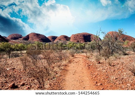 Wonderful colors and landscape of Australian Outback.