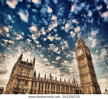 The Palace Of Westminster Is The Meeting Place Of The House Of Commons And The House Of Lords, London.