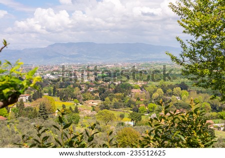 Vegetation of Tuscany - Landscape in spring season.