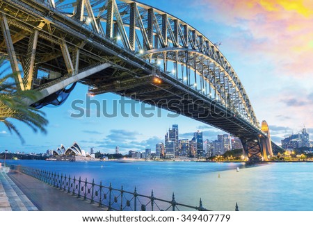 Sydney, Australia. Amazing skyline at dusk.