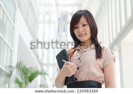 chinese female student in formal wear