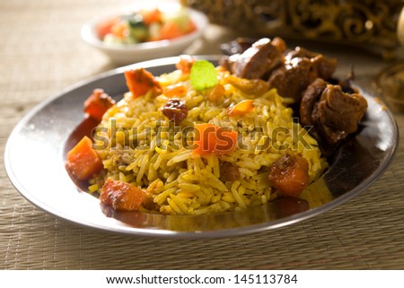 arab rice, ramadan foods in middle east usually served with tandoor lamb