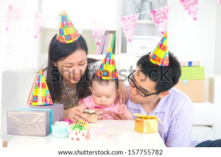 asian chinese parent celebrating baby full moon party