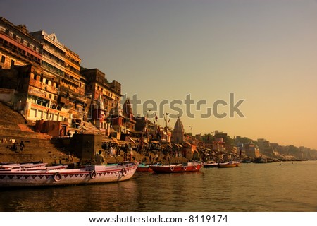 Varanasi+ghats+map
