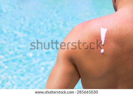 Danger of sunburn in direct bright sunshine