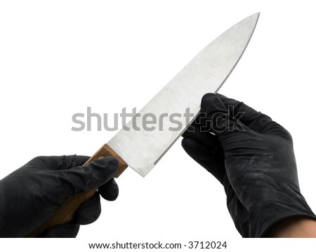 Holding Hands Gloves. stock photo : Two hands with