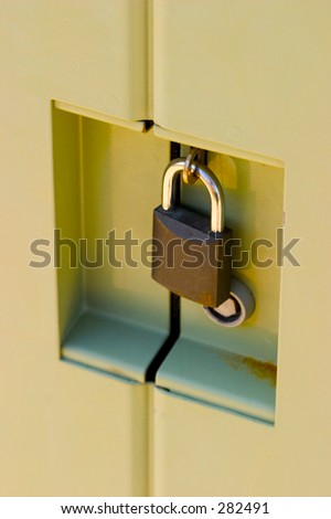 lock on Metal Cabinet