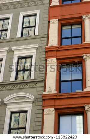 Green and Orange Buildings - A pair of buildings in Cincinnati, perfect for a brochure!