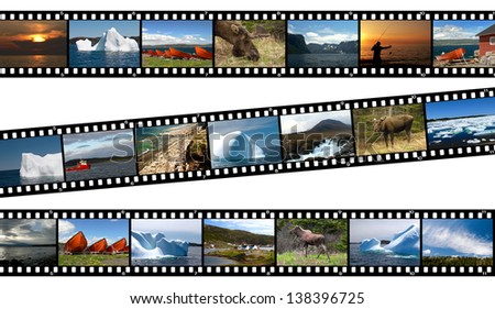 Newfoundland Canada Landscapes Collage Film Strip Photos