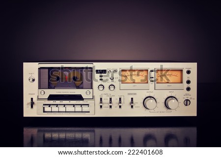 Vintage Stereo Cassette Tape Deck Recorder Front