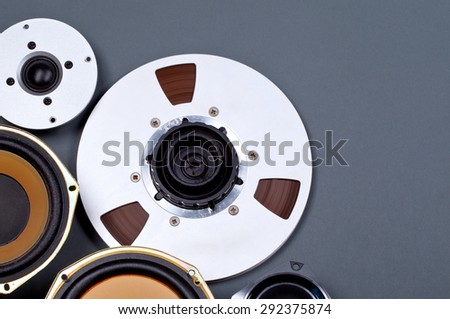 Audio Sound Speakers and Open Reel Objects Collection Set
