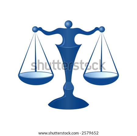 stock photo Blue justice