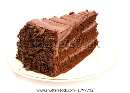 stock photo : Slice of chocolate cake