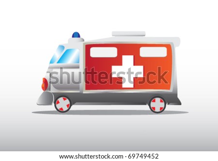 stock vector ambulance car vector side view