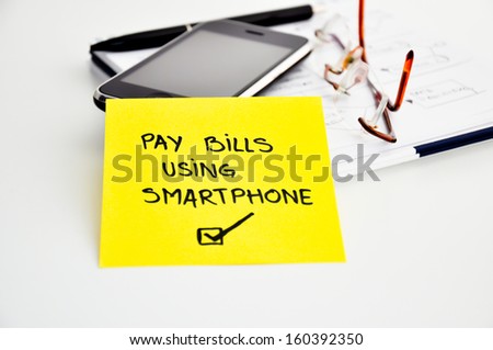 Pay bills using smartphone