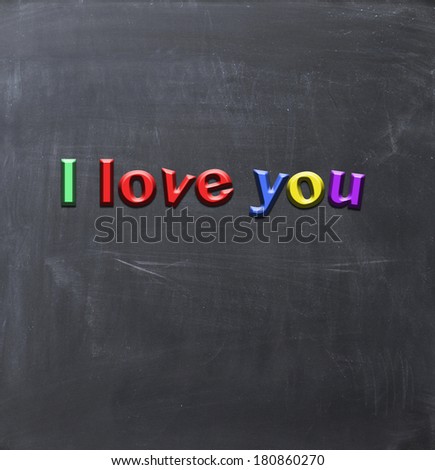 I love you magnetic letters board