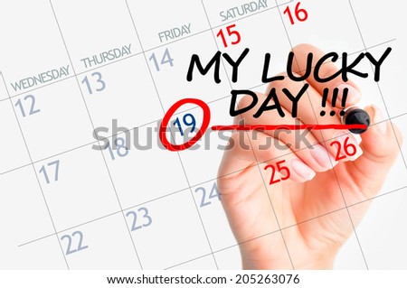 My lucky day on calendar