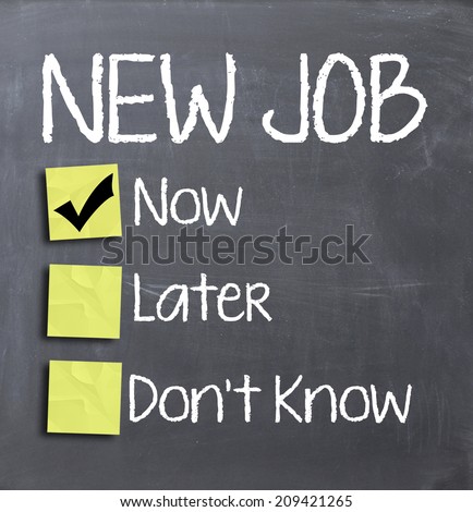 i have a new job