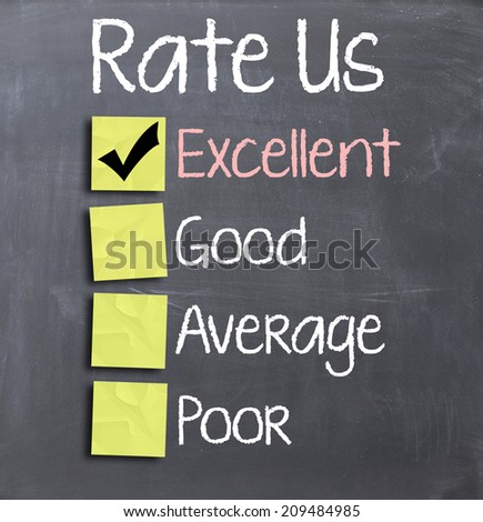 Rate us concept or customer care