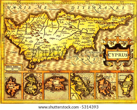 old map of cyprus