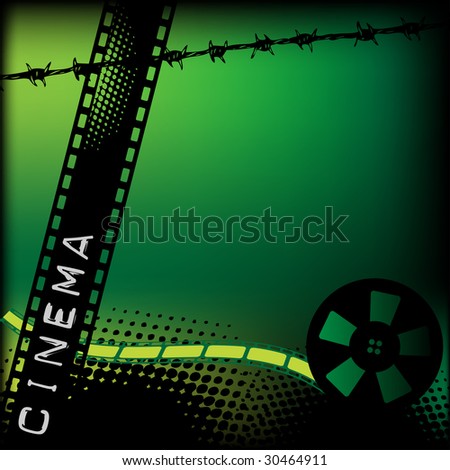 film reel clipart. wire and colored film reel