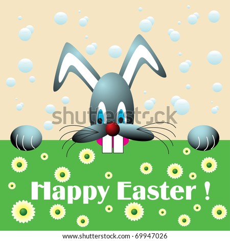 funny happy easter images. bunny wishing Happy Easter