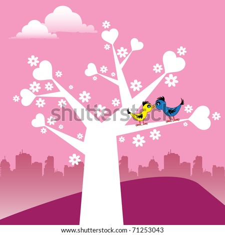 images of love birds kissing. two love birds kissing on