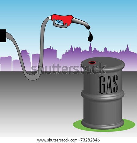 gas pump nozzle vector. stock vector : Abstract colorful illustration with gas pump nozzle and gas barrel